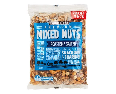 Forresters Roasted & Salted Mixed Nuts 1kg