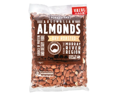 Forresters Dry Roasted Almonds 1kg