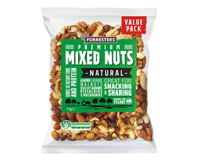 Forresters Natural Mixed Nuts 1kg