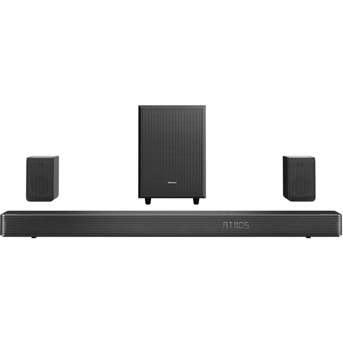 Hisense AX5120G 5.1.2 Ch Dolby Atmos Soundbar w/ Wireless Subwoofer and Surround Speaker