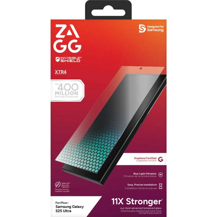 ZAGG InvisibleShield Glass XTR4  Screen Protector for Galaxy S25 Ultra