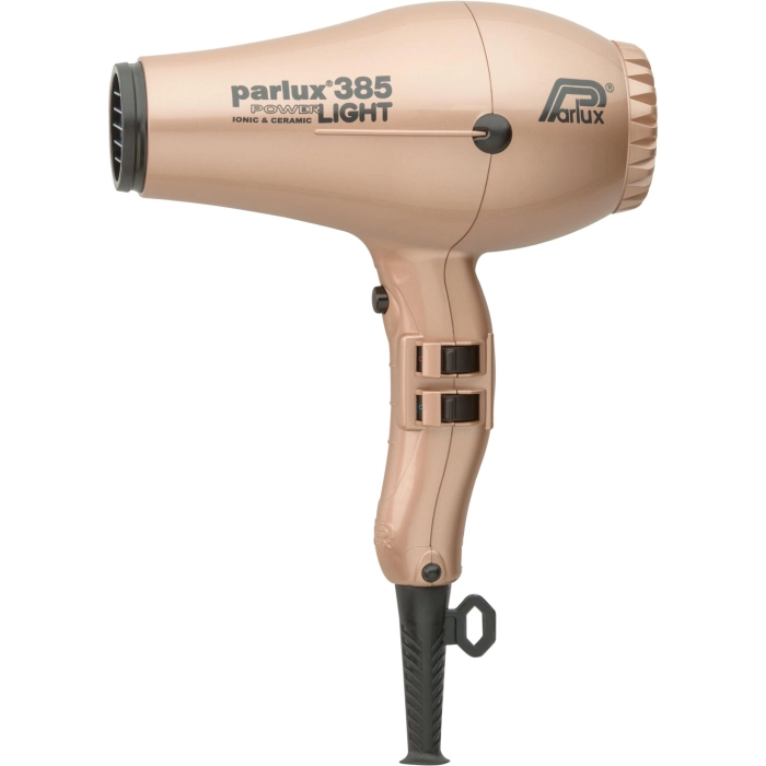 Parlux 385 Powerlight Ceramic & Ionic Hair Dryer (Light Gold)