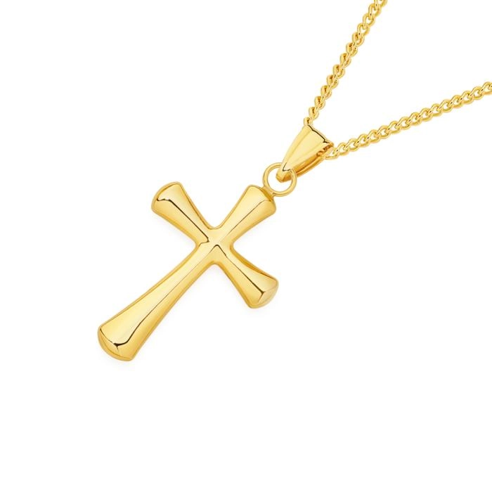 9ct Gold 22mm Cross Pendant