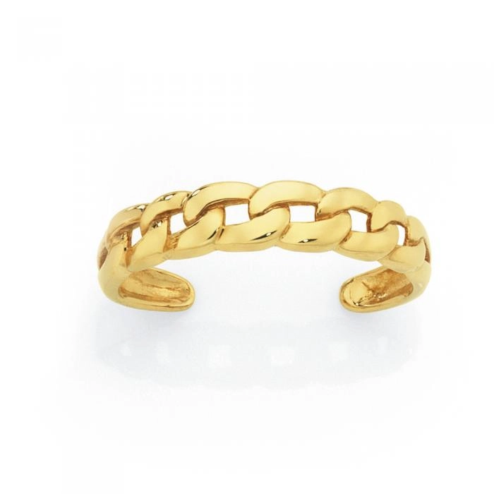 9ct Gold Curb Toe Ring