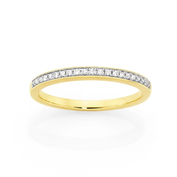 9ct Gold Diamond Pave Band