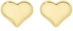 9ct Gold Heart Stud Earrings