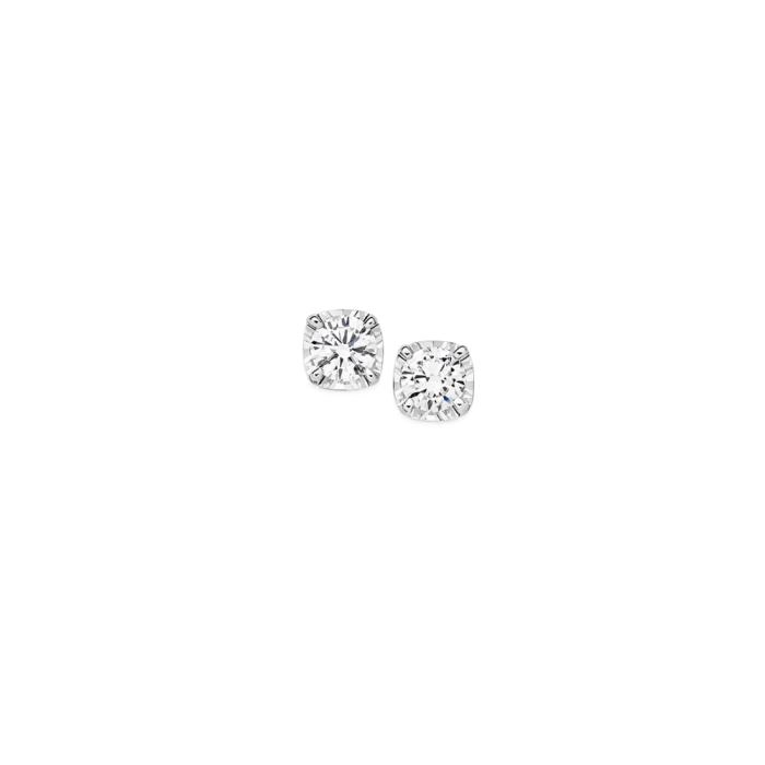 Alora 10ct Two Tone Gold Lab Grown Diamond 4 Claw Stud Earrings