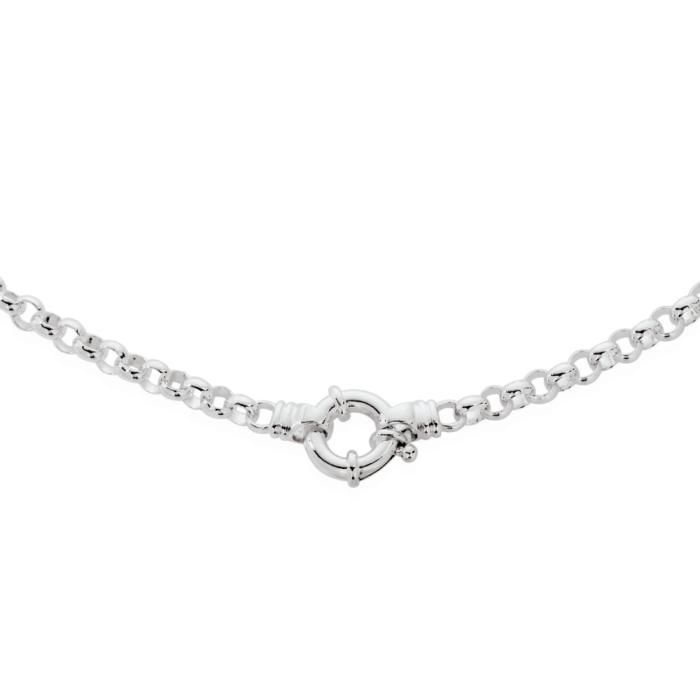 Sterling Silver 45cm 3mm Solid Belcher Bolt Necklet