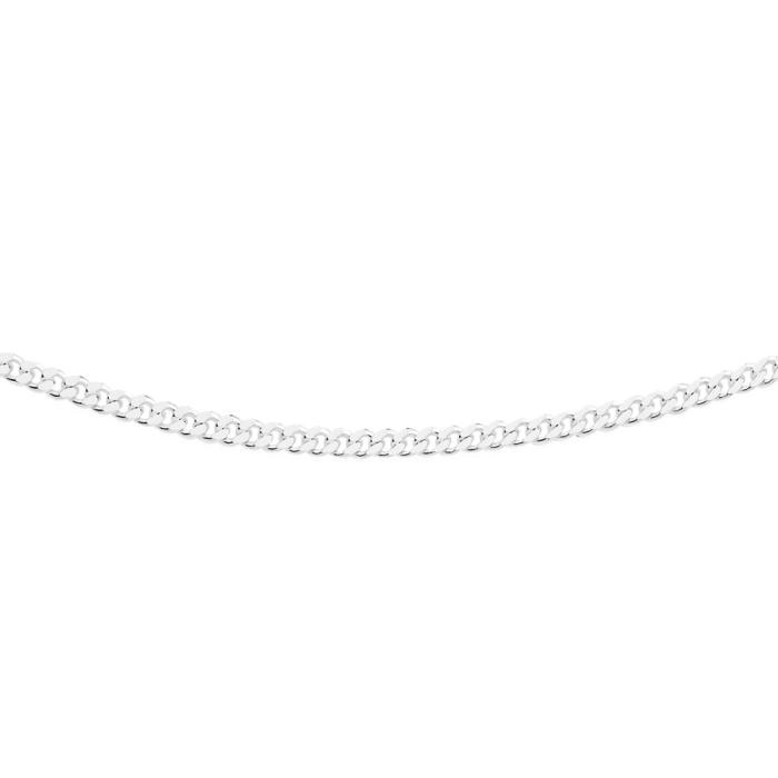 Sterling Silver 50cm Dia-Cut Italian Curb Chain