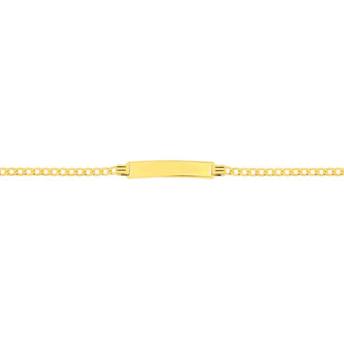 9ct Gold 15cm Curb ID Bracelet