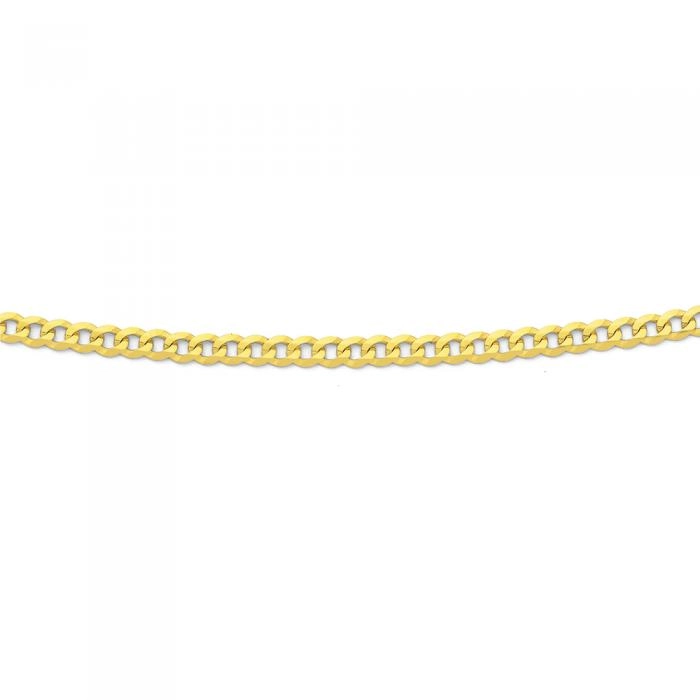 9ct Gold 55cm Solid Curb Chain