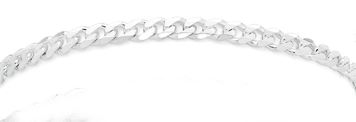 Sterling Silver 19cm Solid Curb Bracelet