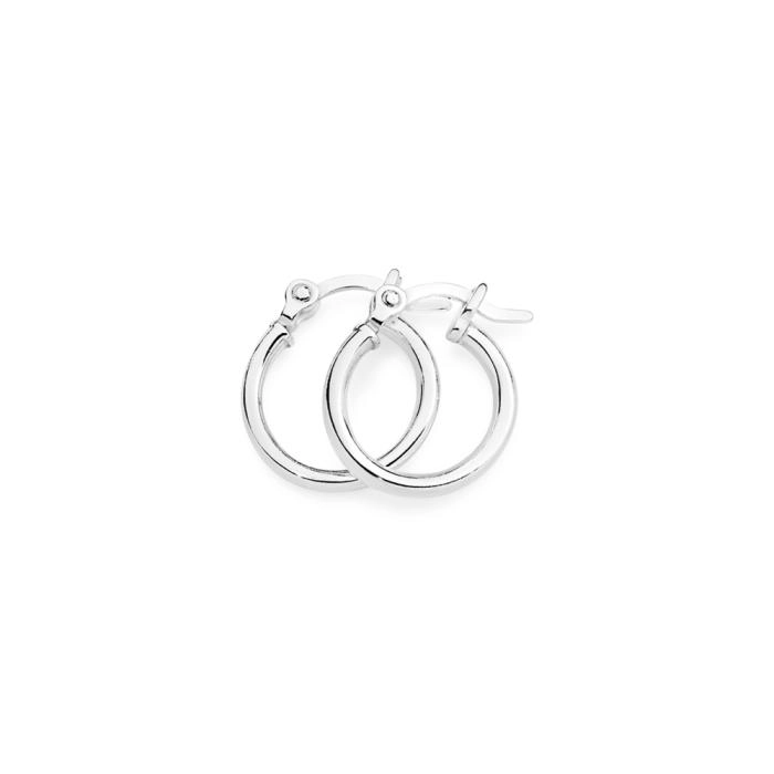 Sterling Silver 2x10 Polished Tube Hoops