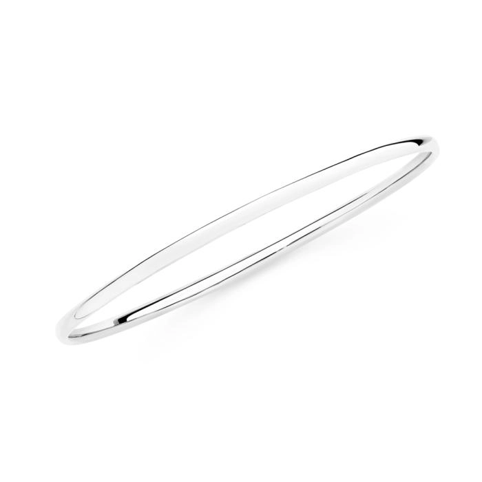 Sterling Silver 3x65mm Solid Bangle