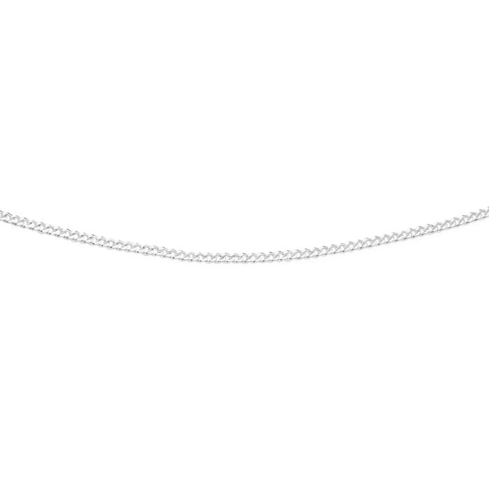 Sterling Silver 45cm Dia-Cut Italian Curb Chain