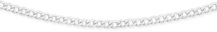 Sterling Silver 45cm Flat Curb Chain