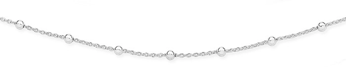 Sterling Silver 50cm Multi-Ball Alt Cable Chain