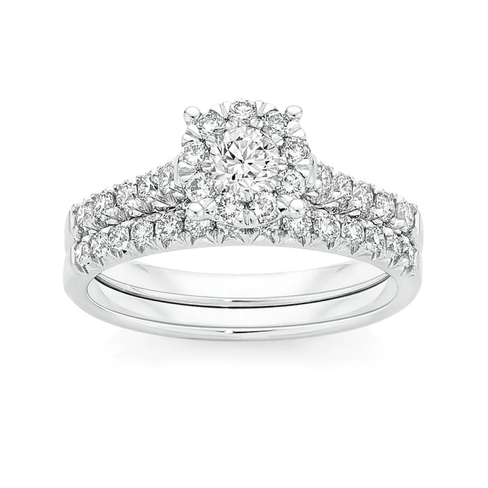 18ct White Gold Diamond Bridal Ring