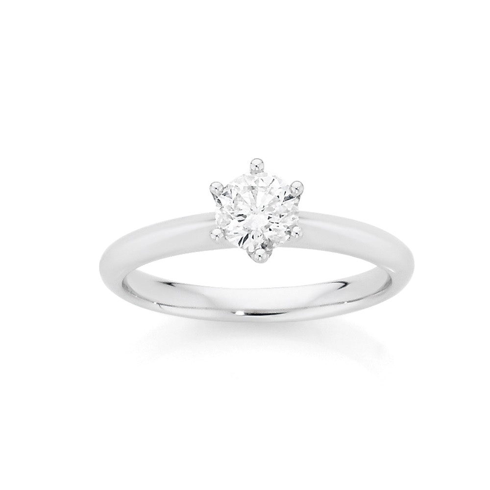 18ct White Gold Diamond Solitaire Ring