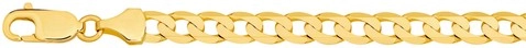 9ct Gold 20.5cm Curb Gents Bracelet