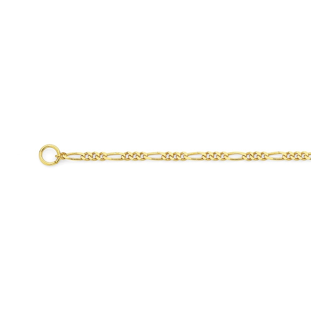 9ct Gold 45cm Solid Figaro 3+1 Chain