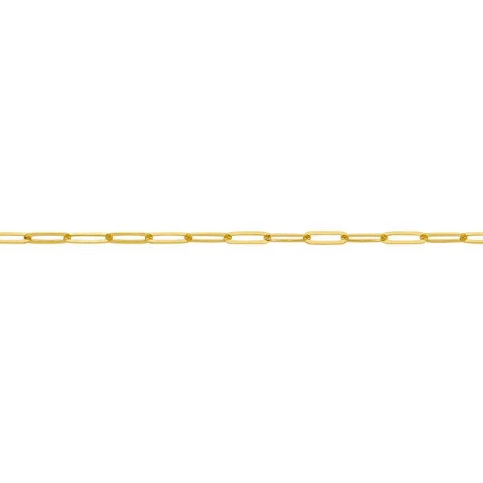 9ct Gold 45cm Solid Flat Paperclip Chain