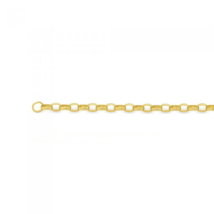 9ct Gold 45cm Solid Oval Belcher Chain