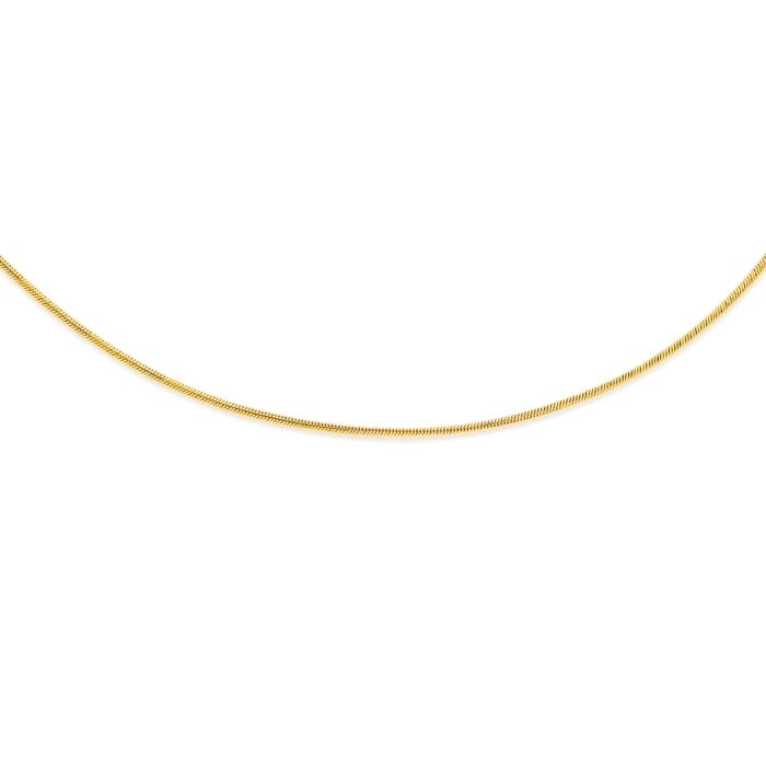 9ct Gold 45cm Solid Snake Chain