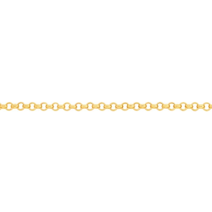 9ct Gold 50cm Solid Round Belcher Chain