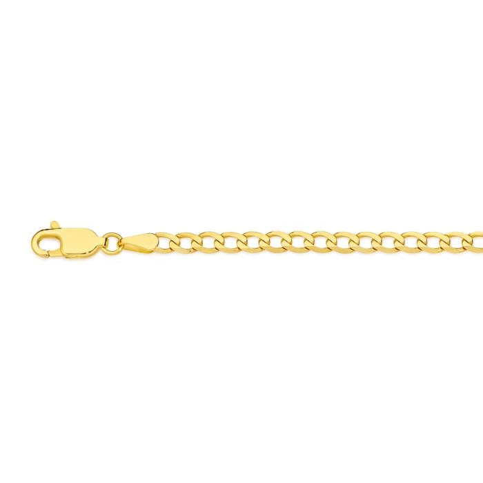 9ct Gold 55cm Solid Curb Chain