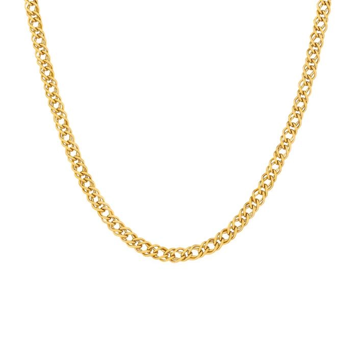 9ct Gold 55cm Solid Double Curb Chain