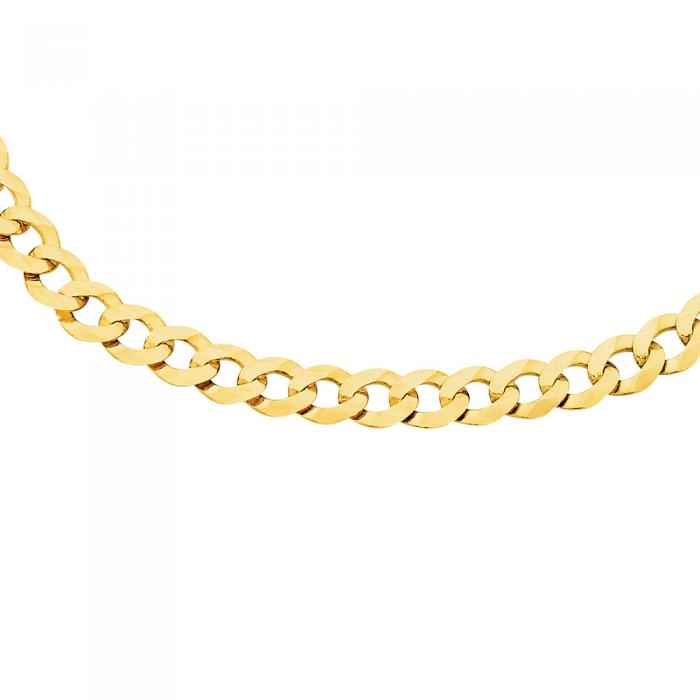 9ct Gold 55cm Solid Flat Curb Chain