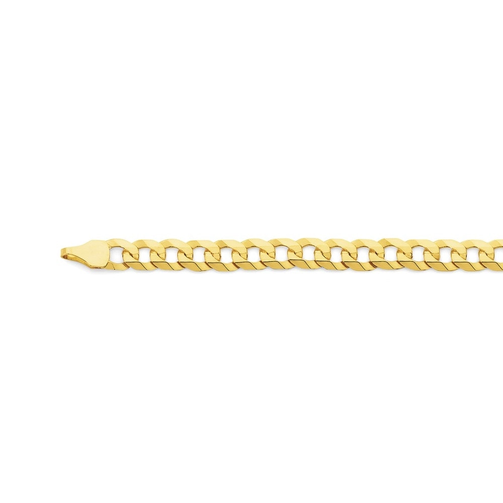 9ct Gold 55cm Solid Flat Curb Gents Chain