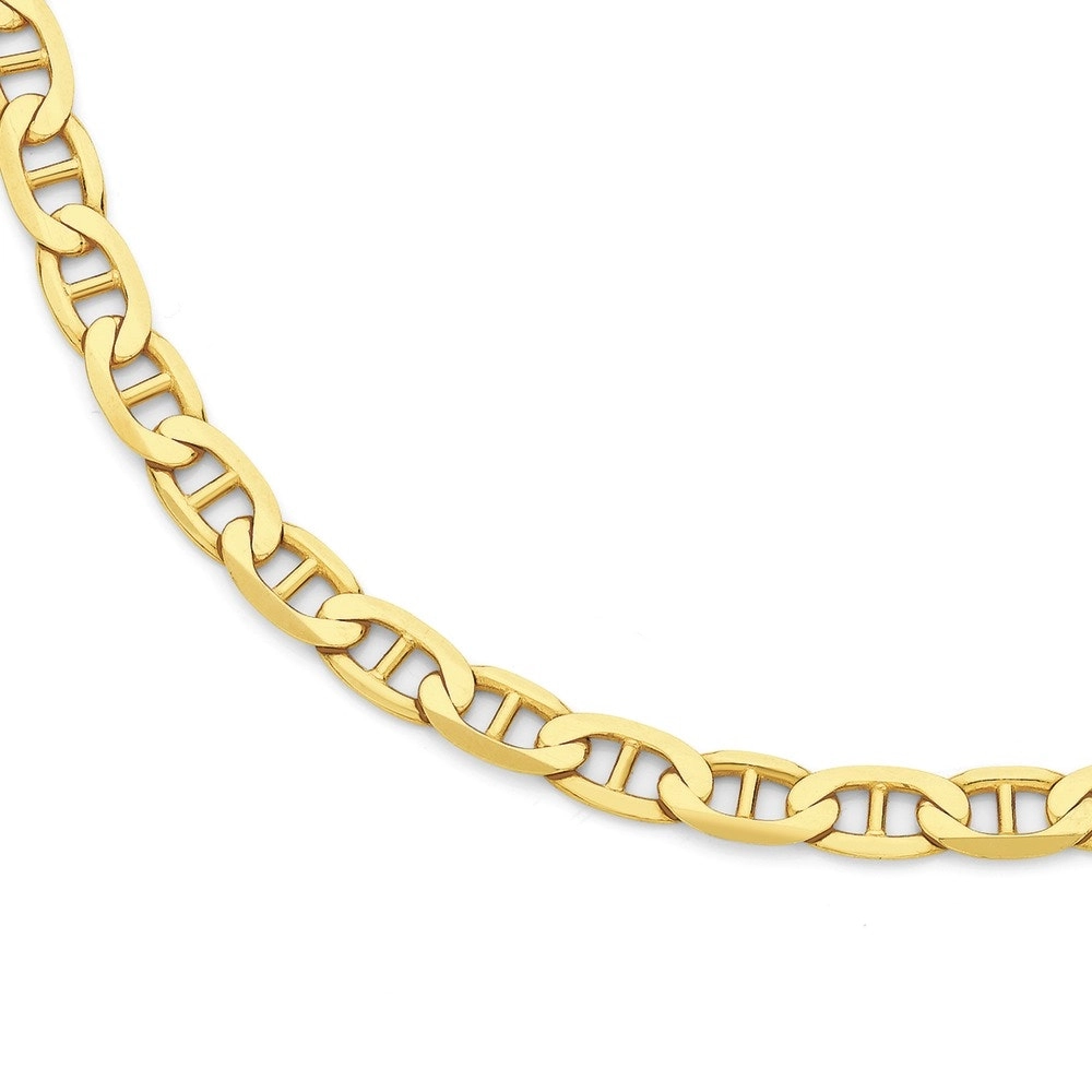 9ct Gold 55cm Solid Marine Gents Chain