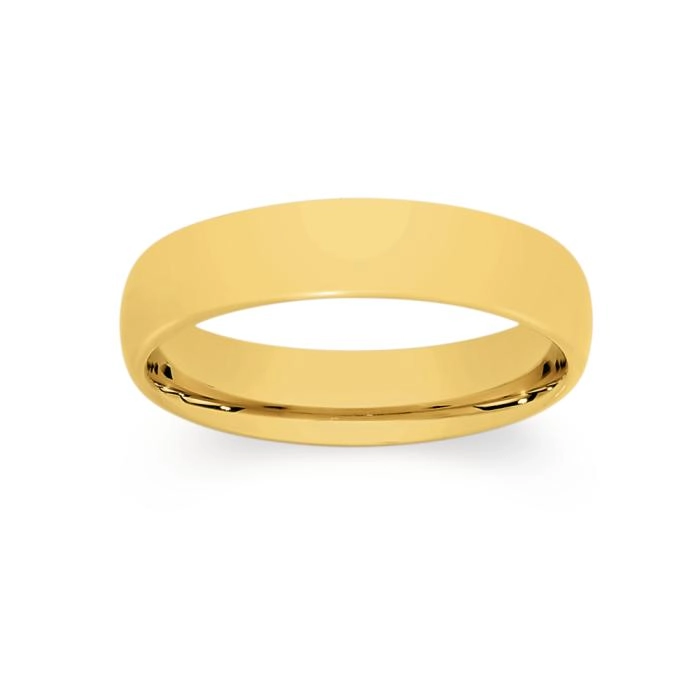 9ct Gold 5mm Comfort Fit Wedding Gents Band