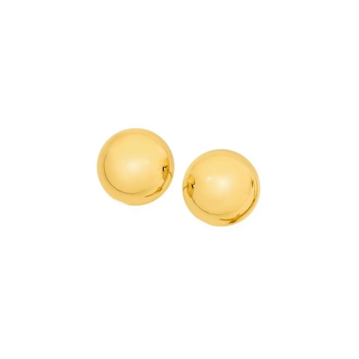 9ct Gold 8mm Dome Stud Earrings