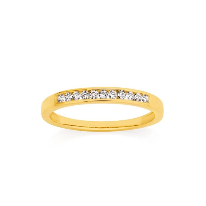 9ct Gold Diamond Anniversary Band