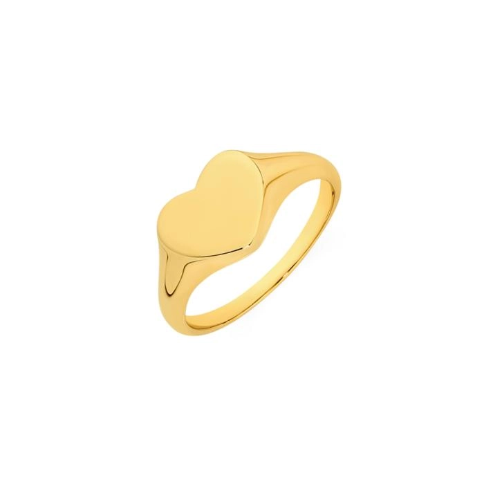 9ct Gold Heart Signet Ring