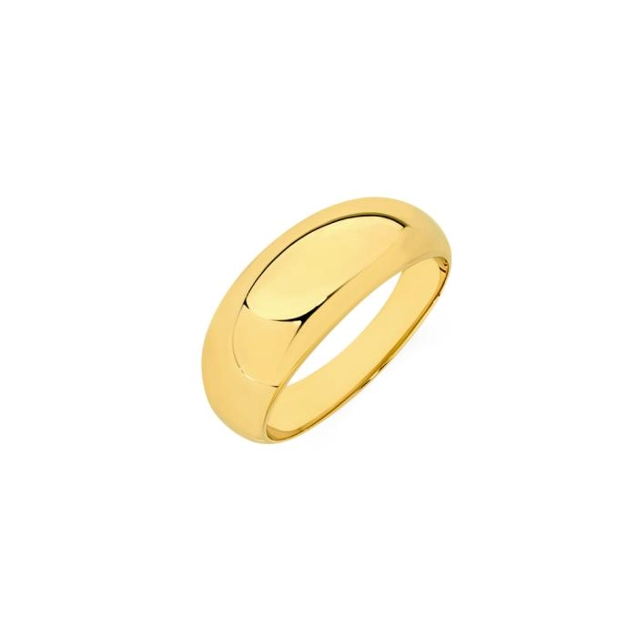 9ct Gold Tapered Dome Ring