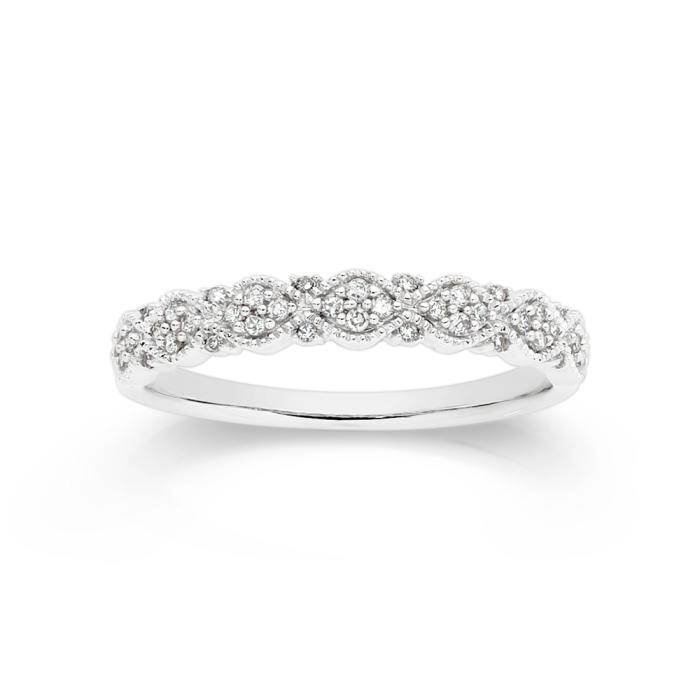 9ct White Gold Vintage Band