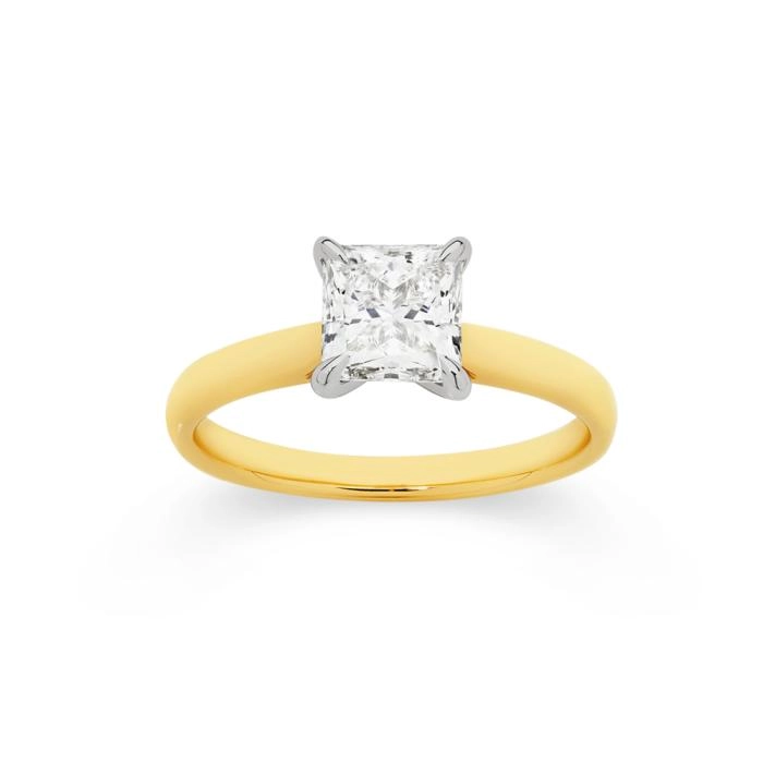 Alora 14ct Gold 1 1/2 Carat Lab Grown Solitaire Diamond Ring