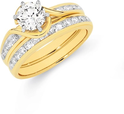 Alora 14ct Gold 1 3/4 Carats TW Lab Grown Diamond Bridal Set