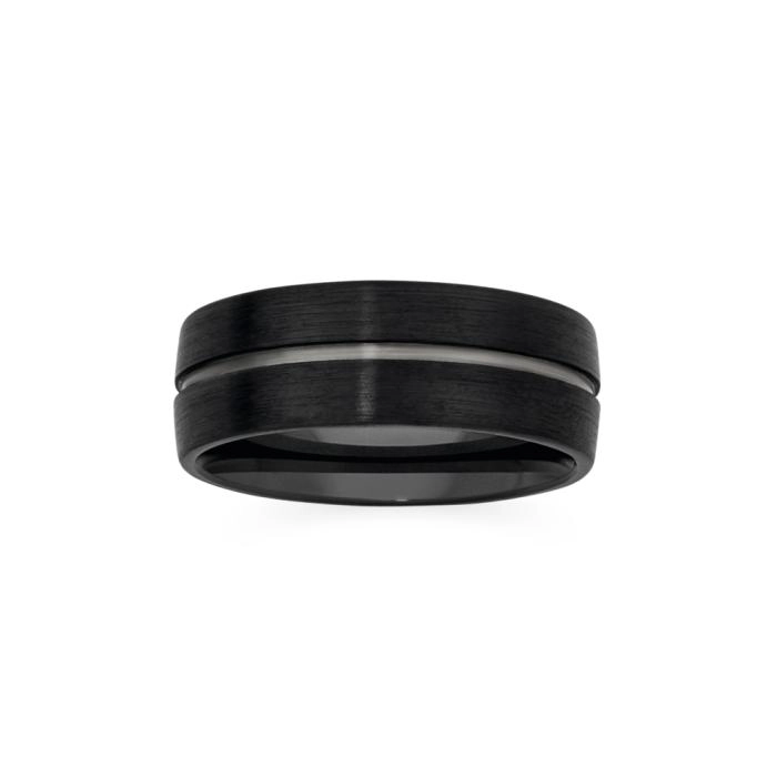 Black Zirconium Gents Ring