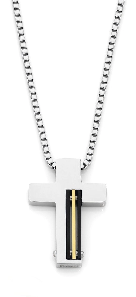 M+Y Stainless Steel Cross Gents Pendant