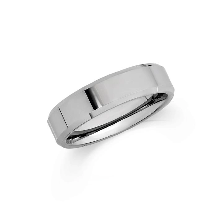 M+Y Tungsten Carbide Plain Polish Gents Ring