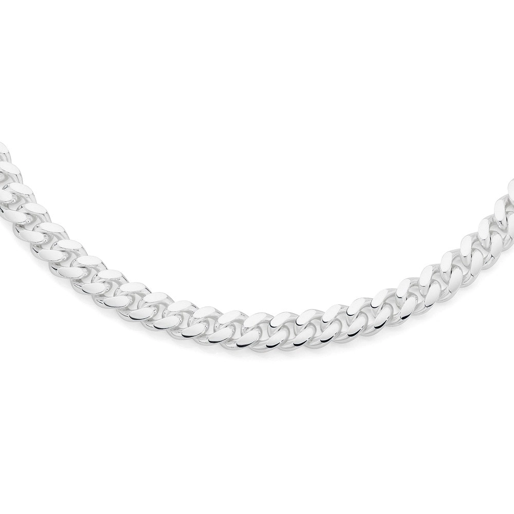 Sterling Silver 50cm Oval Curb Gents Chain