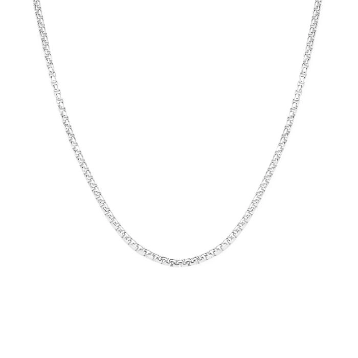 Sterling Silver 55cm Smooth Octagonal Box Chain