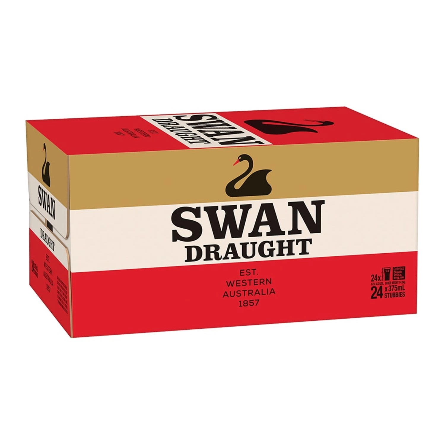 Swan Draught Stubbies 375ml