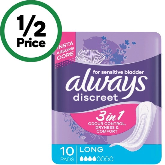 Always Discreet Pads Pk 6-20