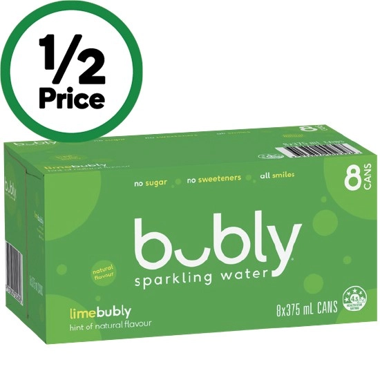 Bubly Sparkling Water 8 x 375ml